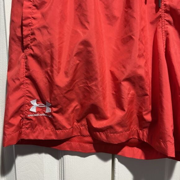 Under Armour Men's Essential Volley Loose Fit Mesh Lined Shorts Red Size XL - Picture 4 of 16